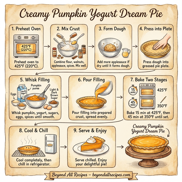 Creamy Pumpkin Yogurt Dream Pie instructions
