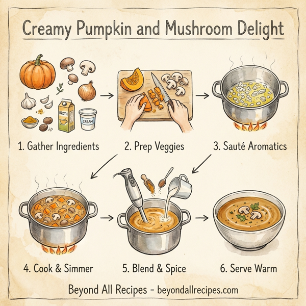 Creamy Pumpkin and Mushroom Delight instructions