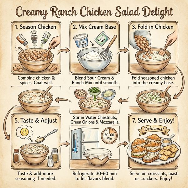 Creamy Ranch Chicken Salad Delight instructions