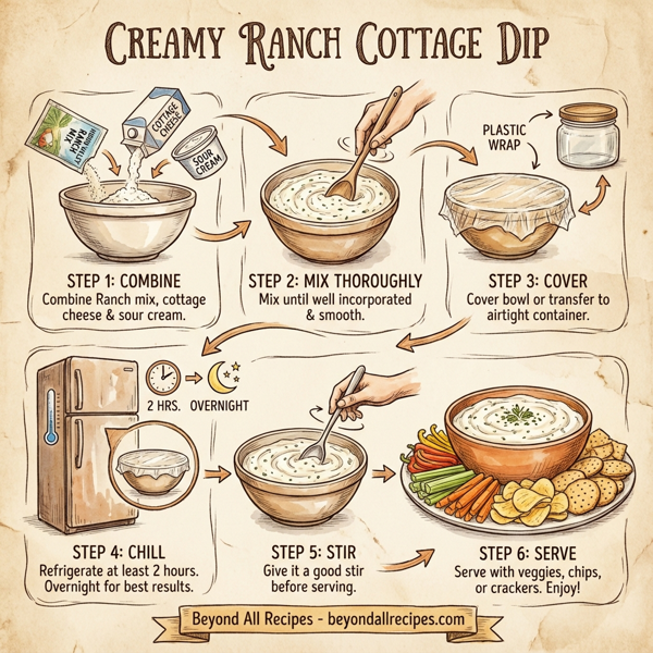 Creamy Ranch Cottage Dip instructions