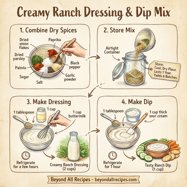 Creamy Ranch Dressing & Dip Mix instructions