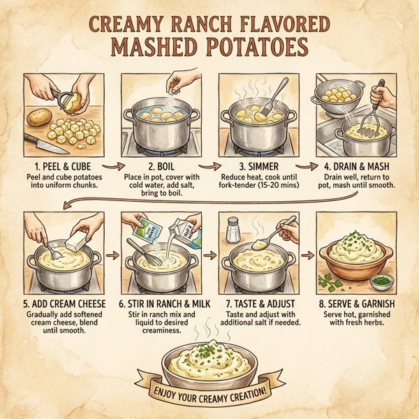 Creamy Ranch Flavored Mashed Potatoes instructions