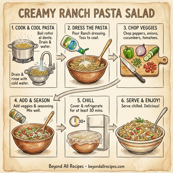 Creamy Ranch Pasta Salad instructions