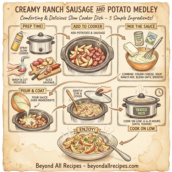 Creamy Ranch Sausage and Potato Medley instructions