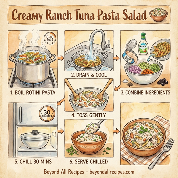 Creamy Ranch Tuna Pasta Salad instructions