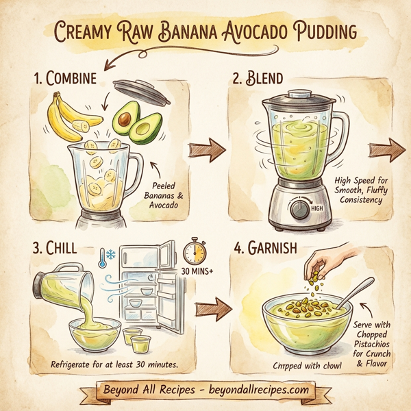 Creamy Raw Banana Avocado Pudding instructions
