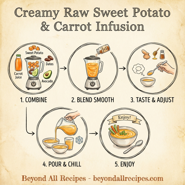 Creamy Raw Sweet Potato & Carrot Infusion instructions