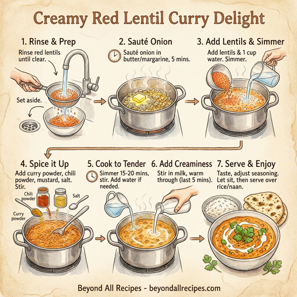 Creamy Red Lentil Curry Delight instructions