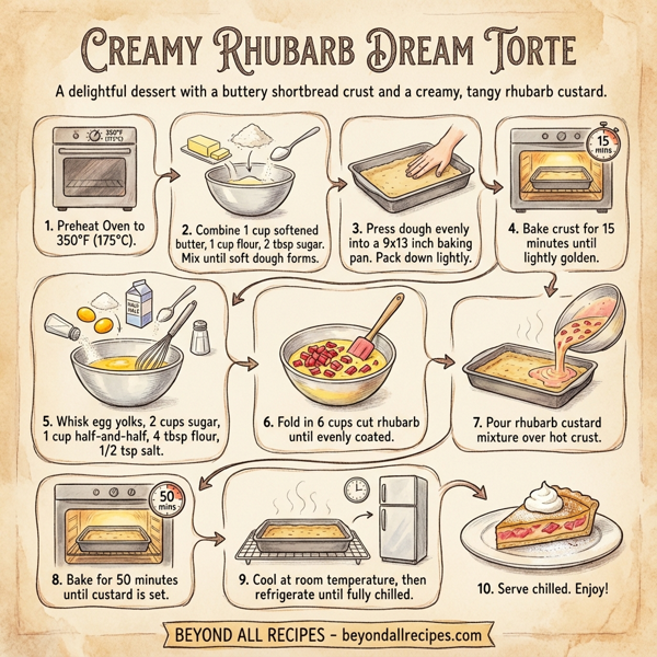 Creamy Rhubarb Dream Torte instructions