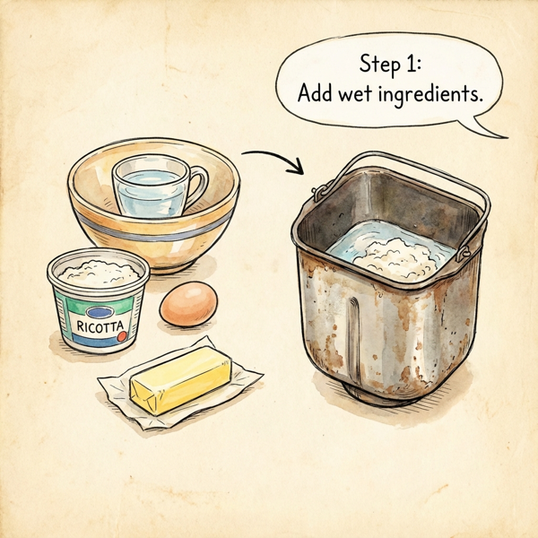 Creamy Ricotta and Chive Herb Bread instructions