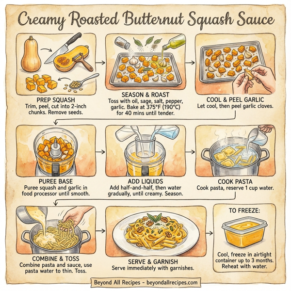 Creamy Roasted Butternut Squash Sauce instructions
