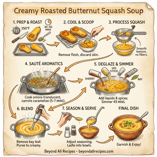 Creamy Roasted Butternut Squash Soup instructions