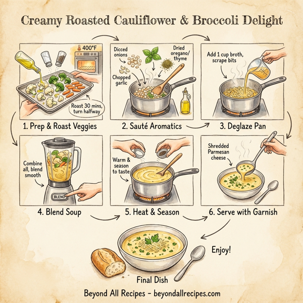 Creamy Roasted Cauliflower & Broccoli Delight instructions