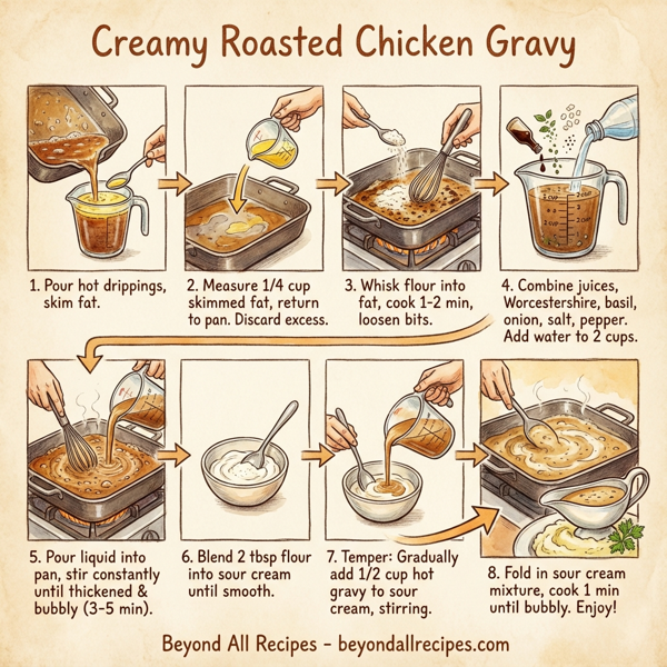 Creamy Roasted Chicken Gravy instructions