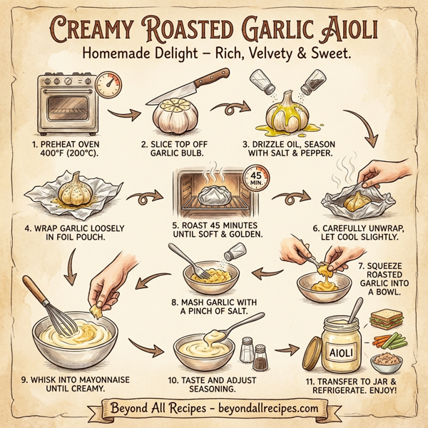 Creamy Roasted Garlic Aioli instructions