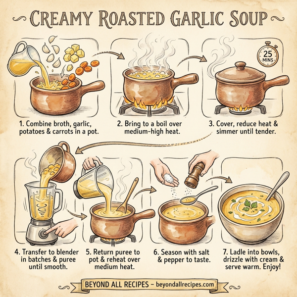 Creamy Roasted Garlic Soup instructions