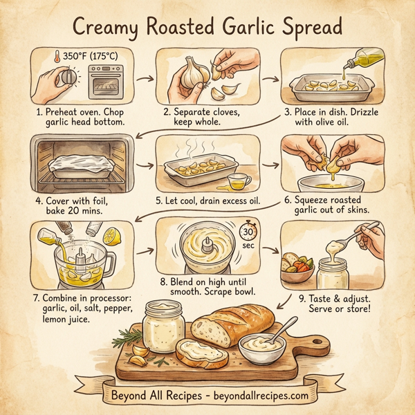 Creamy Roasted Garlic Spread instructions