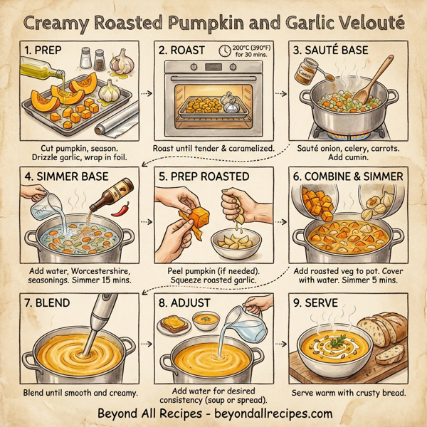 Creamy Roasted Pumpkin and Garlic Velouté instructions
