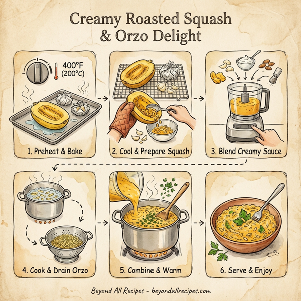 Creamy Roasted Squash & Orzo Delight instructions