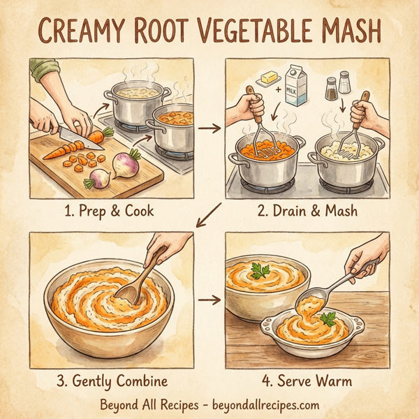 Creamy Root Vegetable Mash instructions