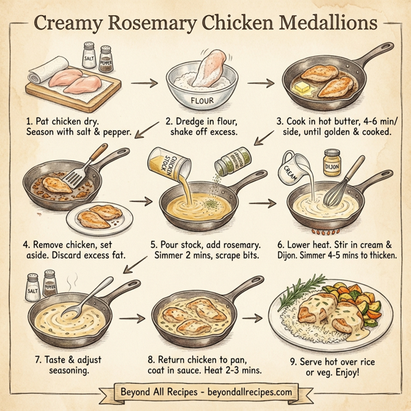 Creamy Rosemary Chicken Medallions instructions