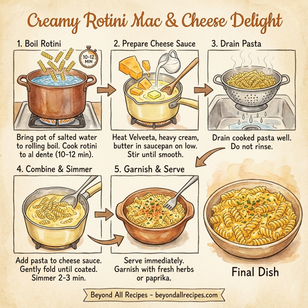 Creamy Rotini Mac & Cheese Delight instructions
