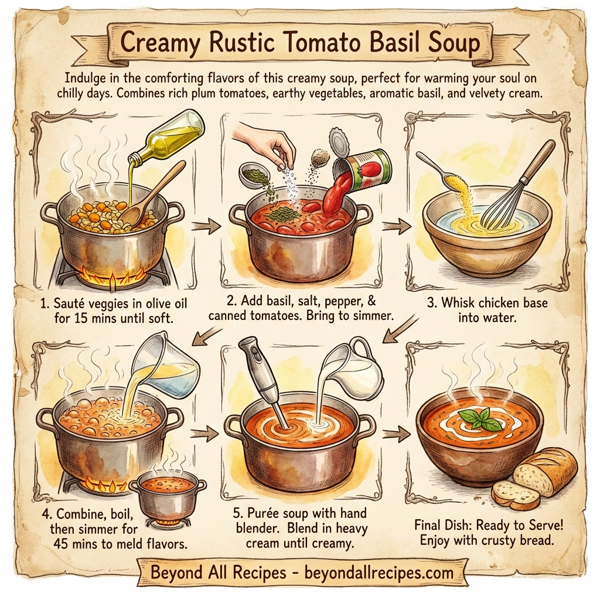 Creamy Rustic Tomato Basil Soup instructions