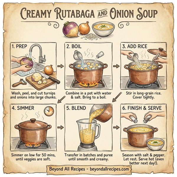 Creamy Rutabaga and Onion Soup instructions