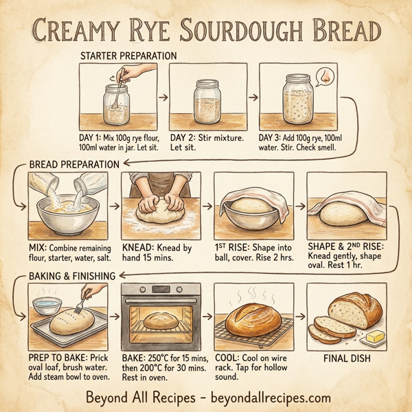 Creamy Rye Sourdough Bread instructions