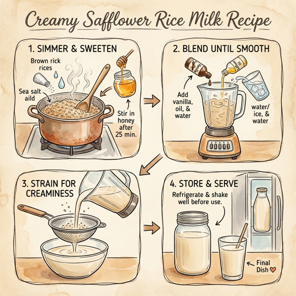 Creamy Safflower Rice Milk instructions