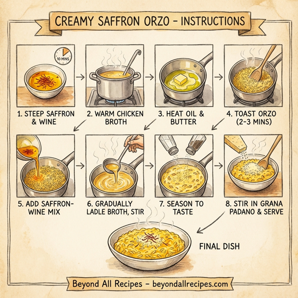 Creamy Saffron Orzo instructions