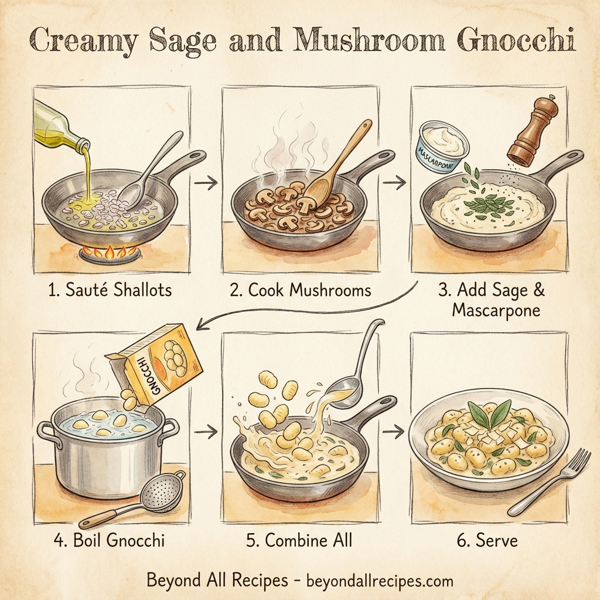 Creamy Sage and Mushroom Gnocchi instructions