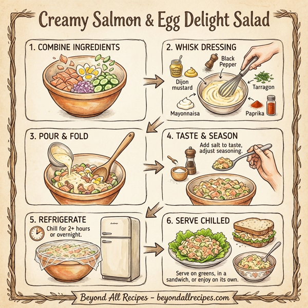 Creamy Salmon & Egg Delight Salad instructions