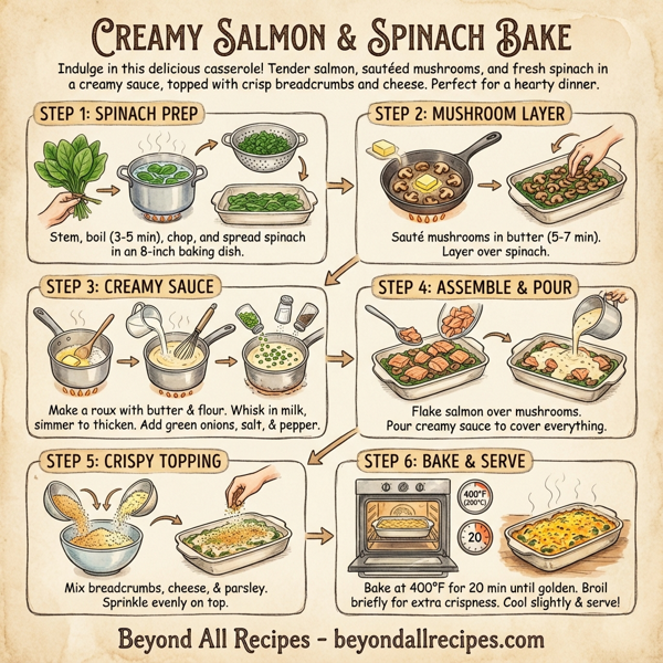 Creamy Salmon & Spinach Bake instructions