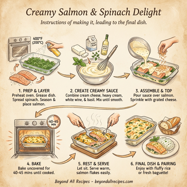 Creamy Salmon & Spinach Delight instructions