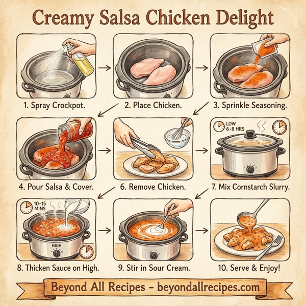 Creamy Salsa Chicken Delight instructions