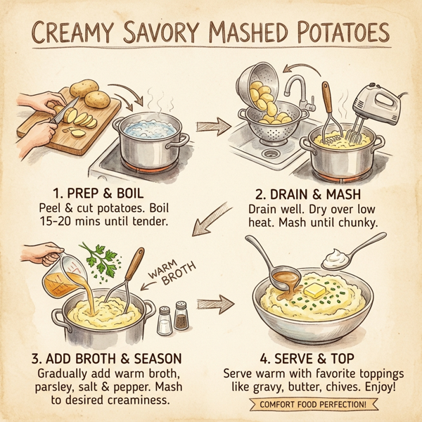 Creamy Savory Mashed Potatoes instructions