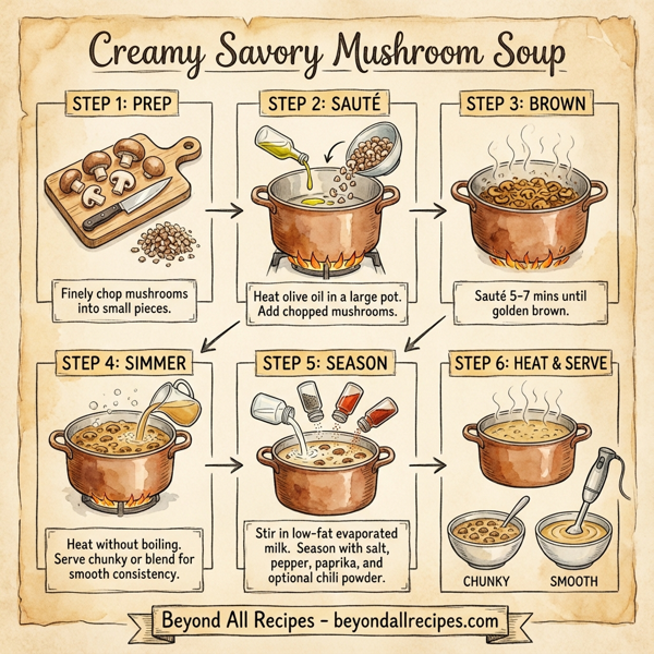 Creamy Savory Mushroom Soup instructions