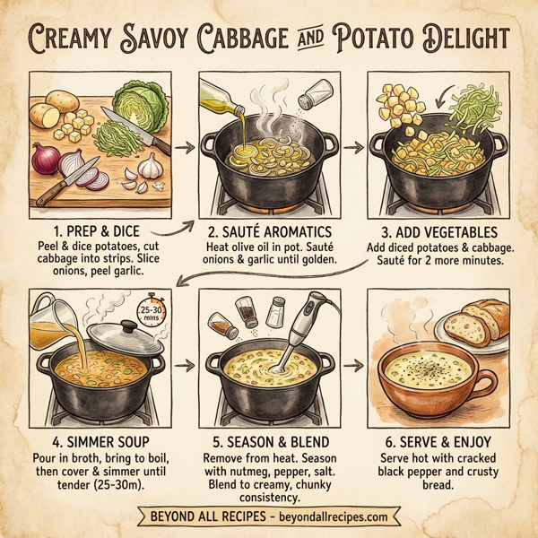 Creamy Savoy Cabbage and Potato Delight instructions