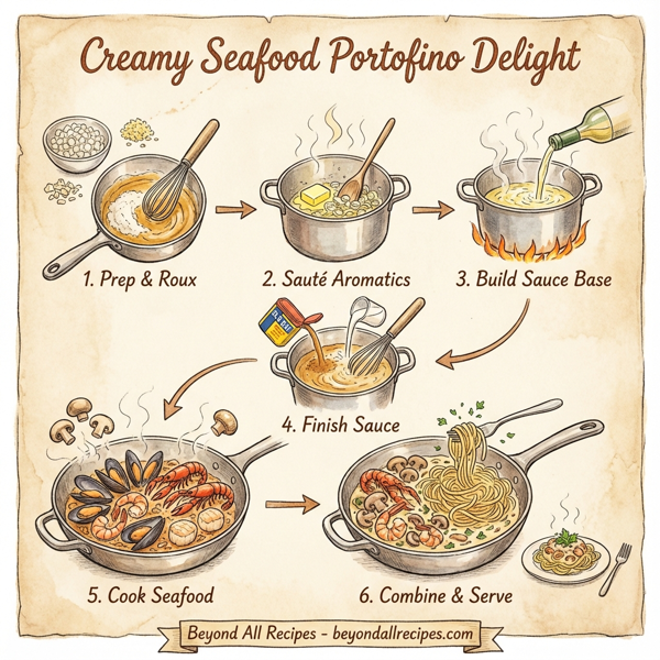 Creamy Seafood Portofino Delight instructions