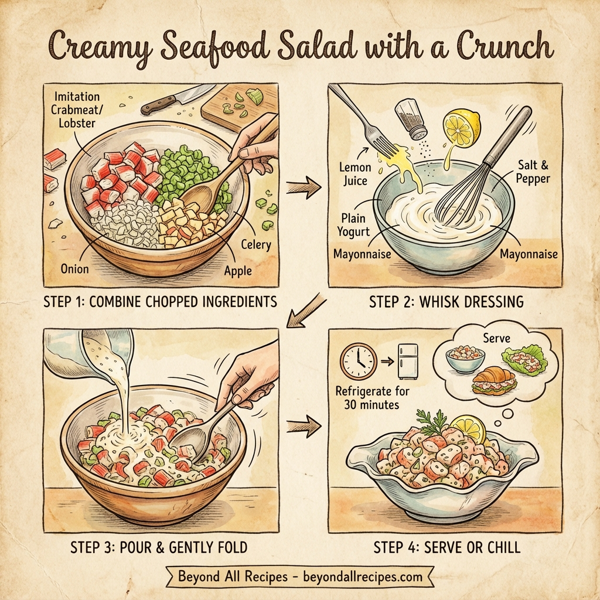 Creamy Seafood Salad with a Crunch instructions