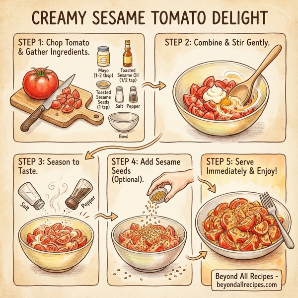 Creamy Sesame Tomato Delight instructions