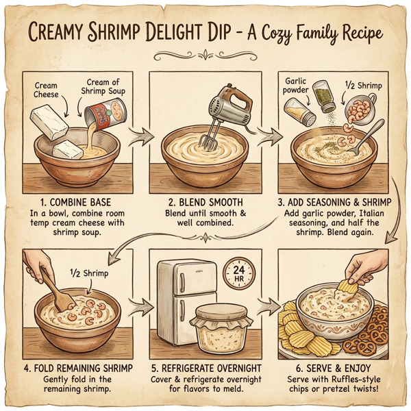 Creamy Shrimp Delight Dip instructions