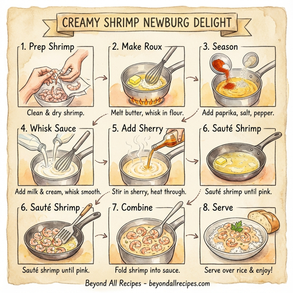 Creamy Shrimp Newburg Delight instructions