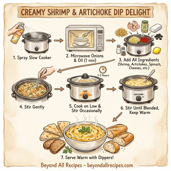 Creamy Shrimp and Artichoke Dip Delight instructions