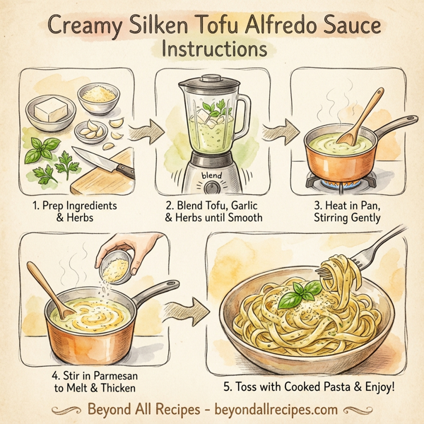 Creamy Silken Tofu Alfredo Sauce instructions