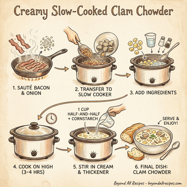 Creamy Slow-Cooked Clam Chowder instructions