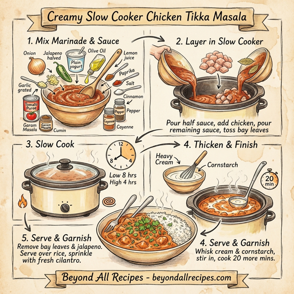 Creamy Slow Cooker Chicken Tikka Masala instructions