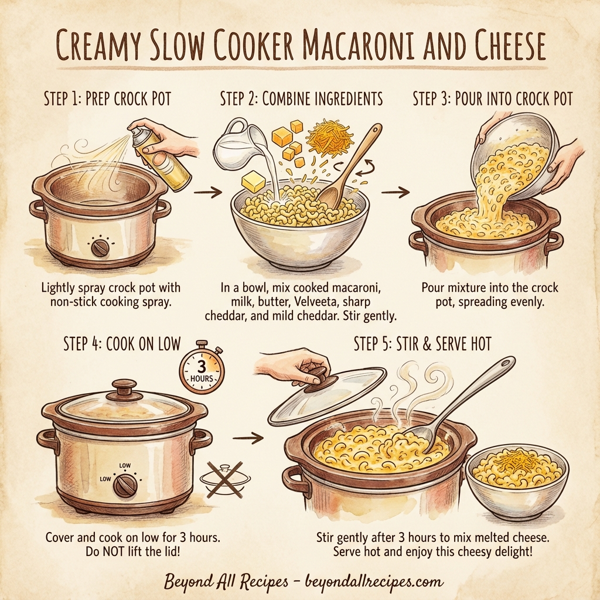 Creamy Slow Cooker Macaroni and Cheese instructions