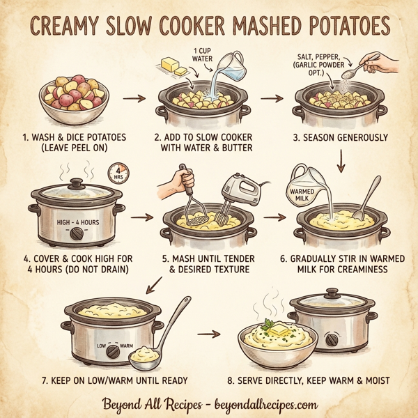 Creamy Slow Cooker Mashed Potatoes instructions